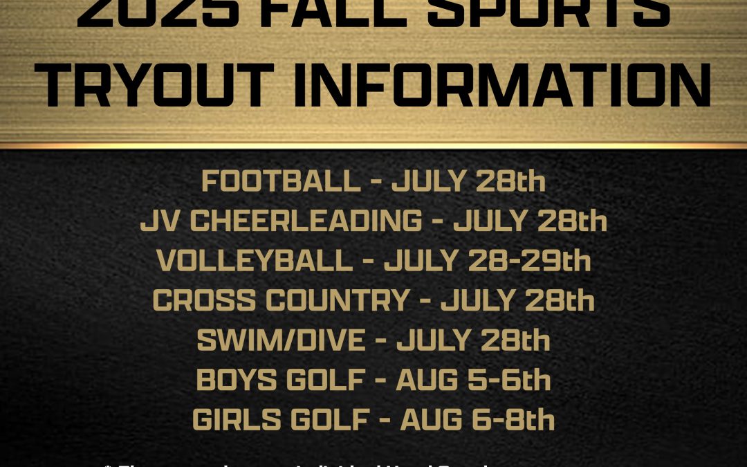 2026 Fall Sports Tryouts