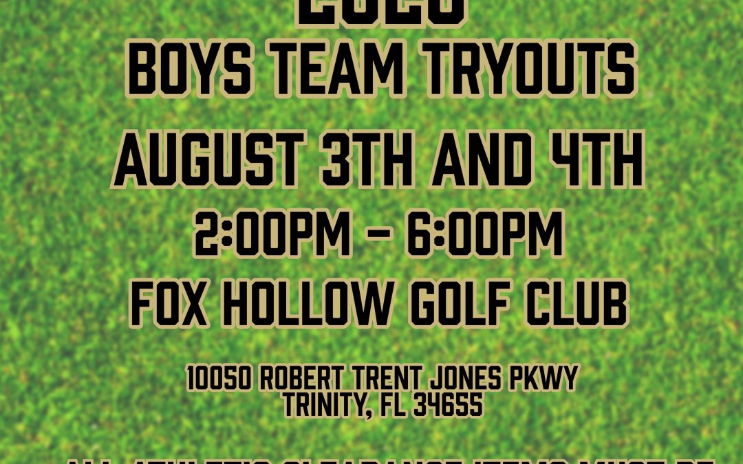 2026 Boys Golf Tryouts