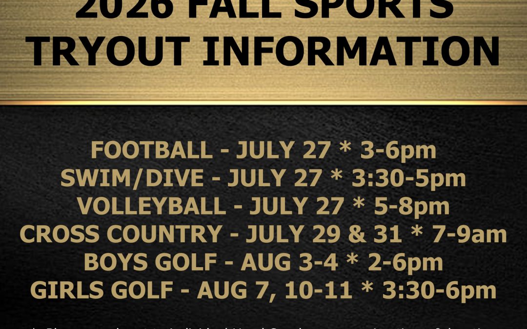 Fall Sports Tryouts